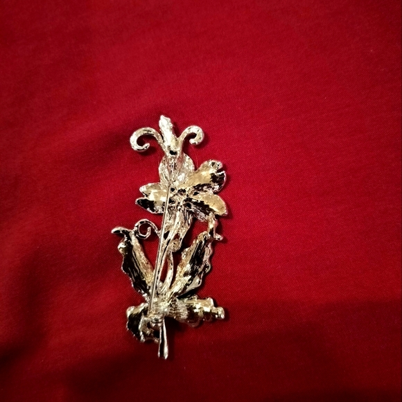 VINTAGE Pink Flower Brooch - Picture 2 of 3